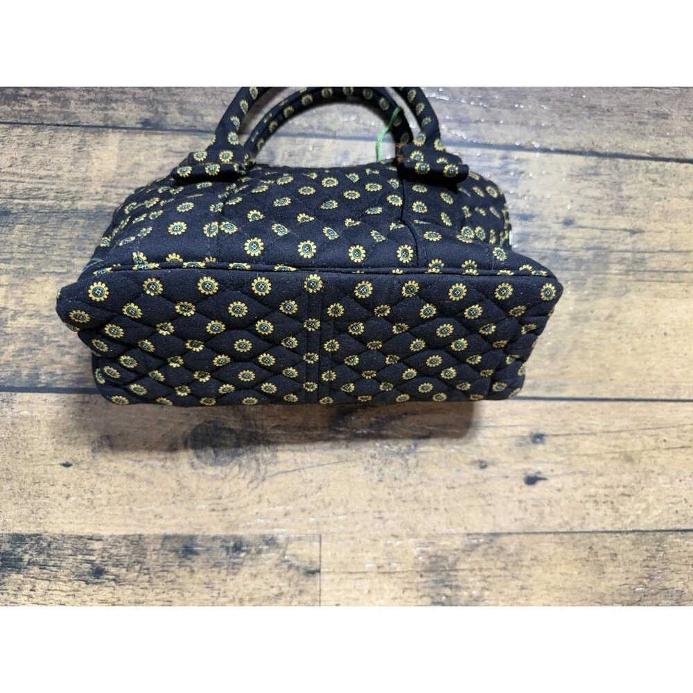 🔥 NEW & RARE VERA BRADLEY Vibrant Black Sun Sunflower Purse Wallet Retired NWT